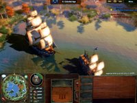 Screenshot of ships in AoE3