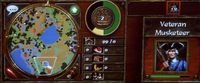 Screenshot of the left side of the user interface screen in AoE3
